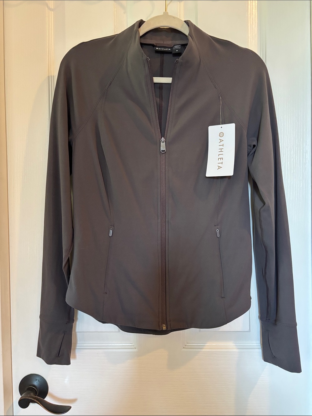 Athleta Women's Charcoal Full-Zip Lightweight Jacket